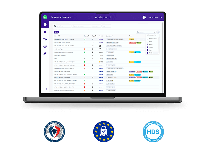 Zebrix Control control Equipment Statuses + Security 3@0,75 Zebrix Control control Equipment Statuses + Security 3@0,75